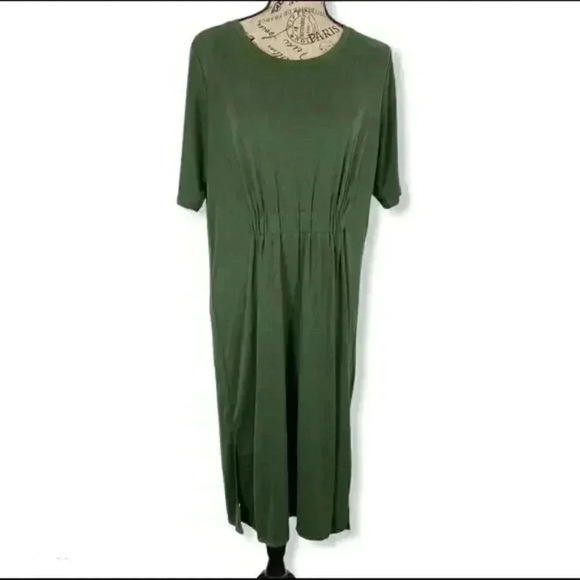 H by Halston Petite Ruched Waist  Midi dress - Picture 2 of 4